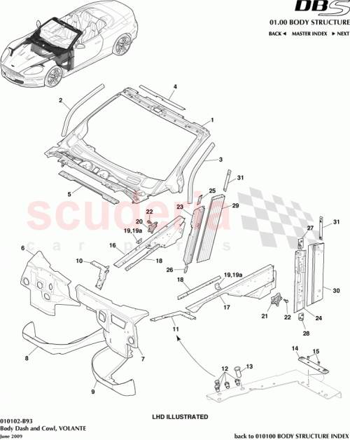 Part Diagram for Aston Martin 6G33-F01760-AB