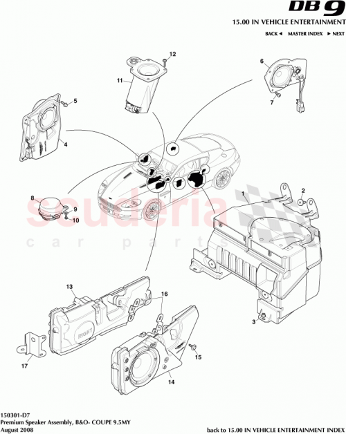 Part Diagram for Aston Martin 9D33-6696X-BA