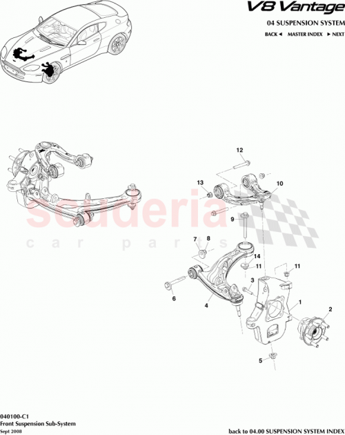 Part Diagram for Aston Martin 6G33-3A053-BC