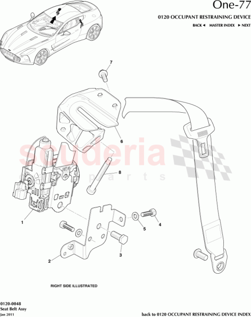 Part Diagram for Aston Martin 12023-09-1014-AD