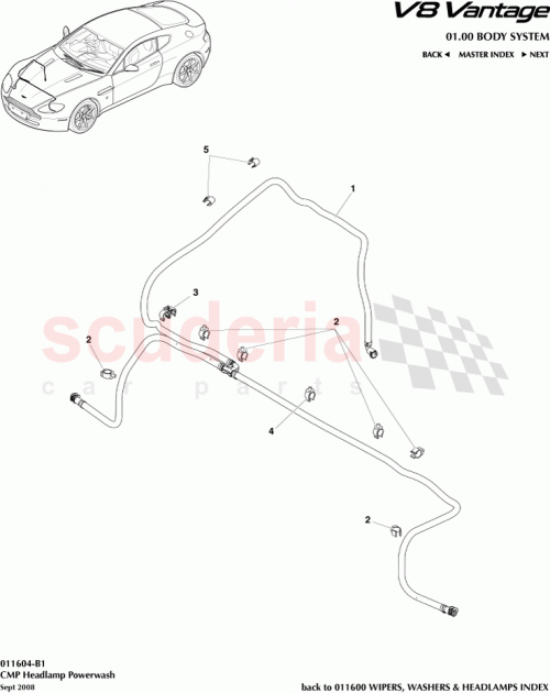Part Diagram for Aston Martin 702519