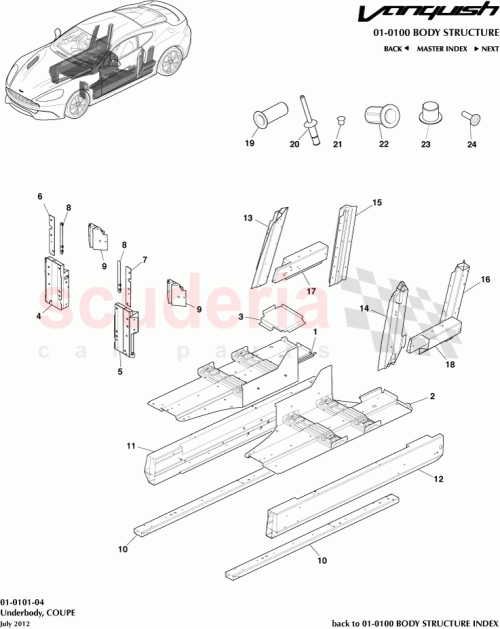 Part Diagram for Aston Martin DG43-C10117-AD
