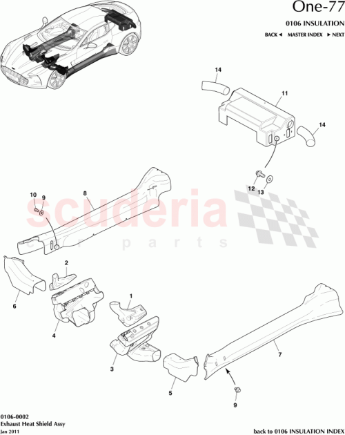 Part Diagram for Aston Martin 12023-03-8322-AA