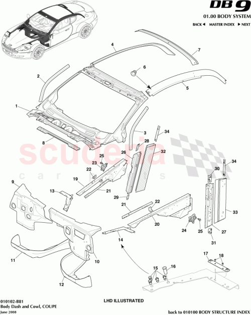 Part Diagram for Aston Martin GOAG33-F02660-AB