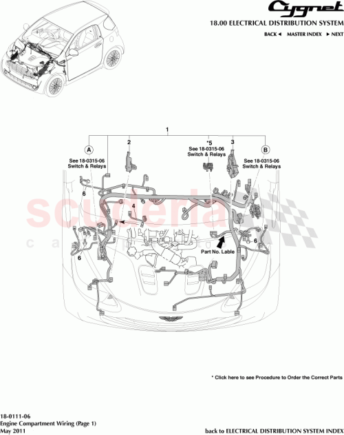 Part Diagram for Aston Martin 82111-74361