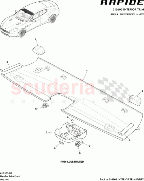 Part Diagram for Aston Martin AD4303407AEW