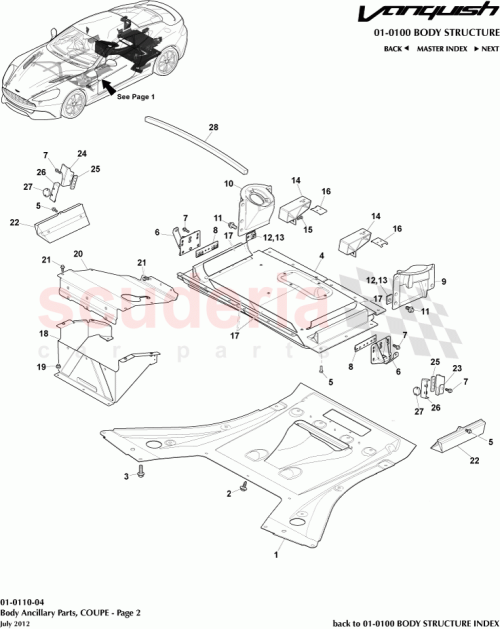 Part Diagram for Aston Martin CD33-10N660-AB