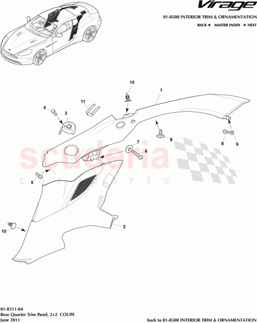 Part Diagram for Aston Martin 9G3331013BDW