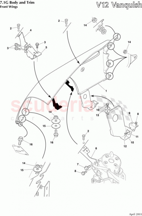 Part Diagram for Aston Martin 1R12-831338-AB