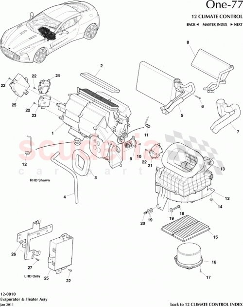 Part Diagram for Aston Martin 12023-03-8678-AB