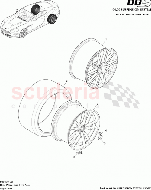 Part Diagram for Aston Martin FG43-1508-BA