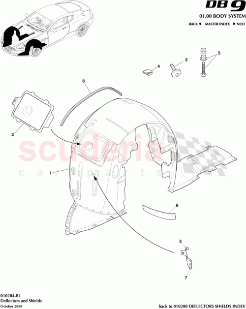 Part Diagram for Aston Martin 4G43-16F118-AA