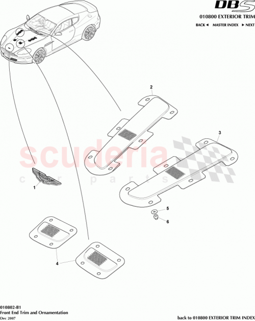 Part Diagram for Aston Martin 6G33-16C693-BA
