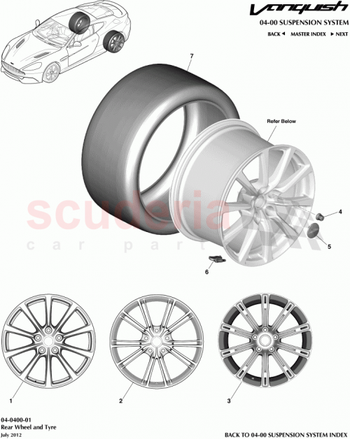 Part Diagram for Aston Martin CD33-9965G-BA