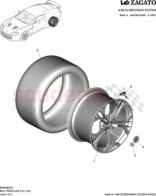 Part Diagram for Aston Martin CD23-1508-BC