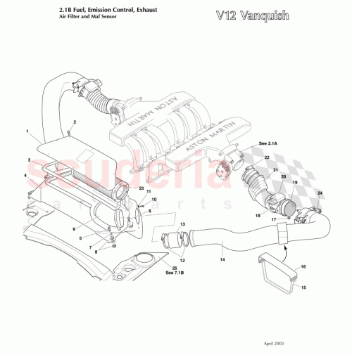 Part Diagram for Aston Martin 699525
