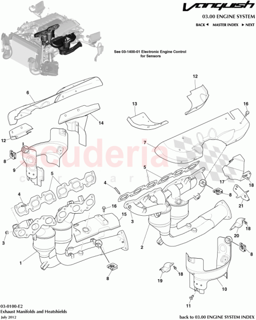 Part Diagram for Aston Martin CD33-6K342-AB