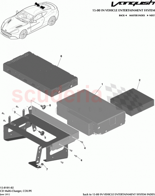 Part Diagram for Aston Martin 5H22-18C833-BA