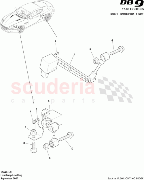 Part Diagram for Aston Martin 707588