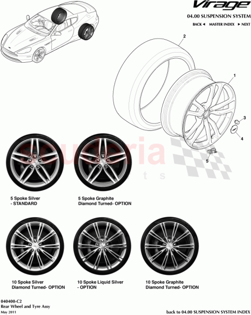 Part Diagram for Aston Martin CG43-9965G-EB
