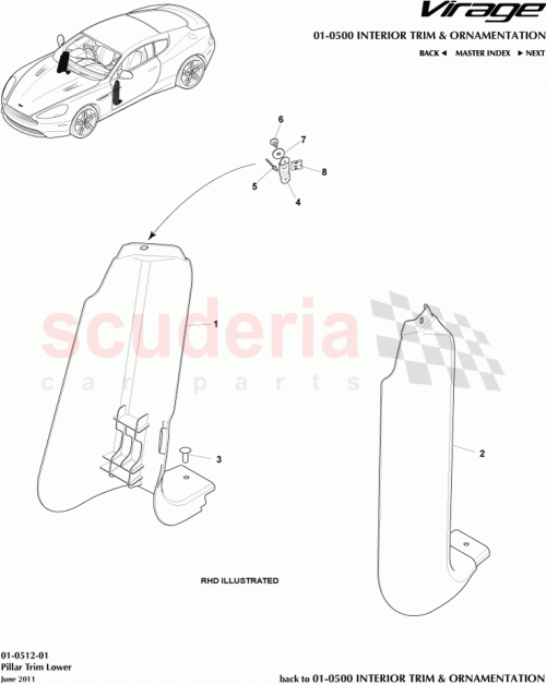 Part Diagram for Aston Martin 8D3302349BBW