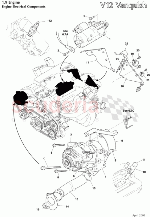Part Diagram for Aston Martin 699779