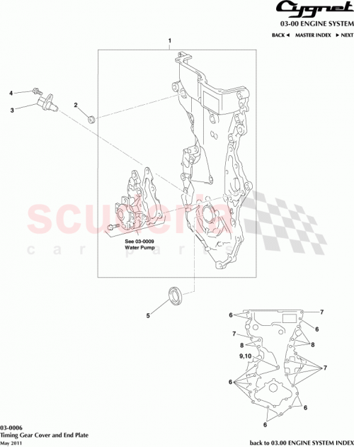 Part Diagram for Aston Martin 91551-F0825