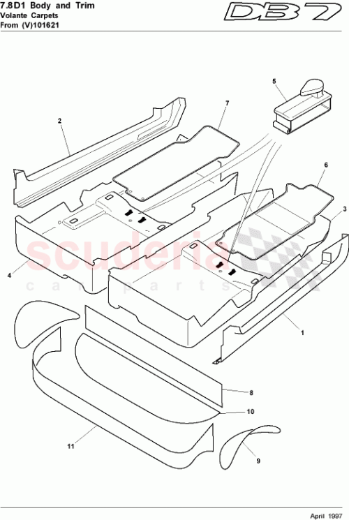 Part Diagram for Aston Martin 83-111149-BAW