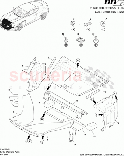 Part Diagram for Aston Martin 9D33-8052-AA