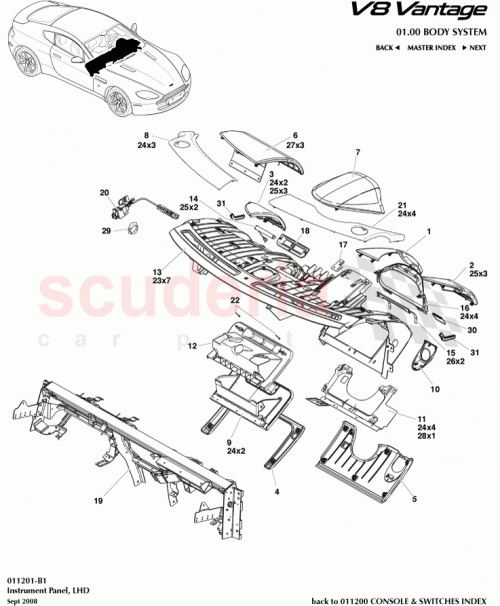 Part Diagram for Aston Martin 6G33-C06010-AAW
