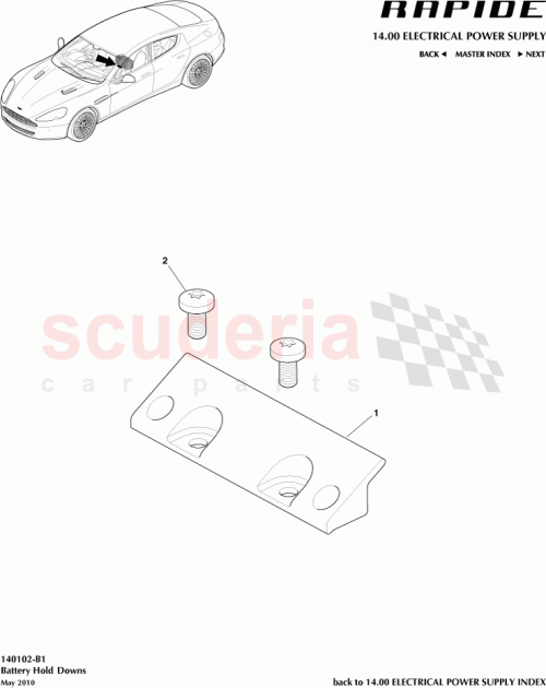 Part Diagram for Aston Martin AD43-10A668-AC