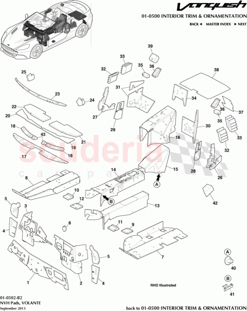 Part Diagram for Aston Martin ED33-24562-AA
