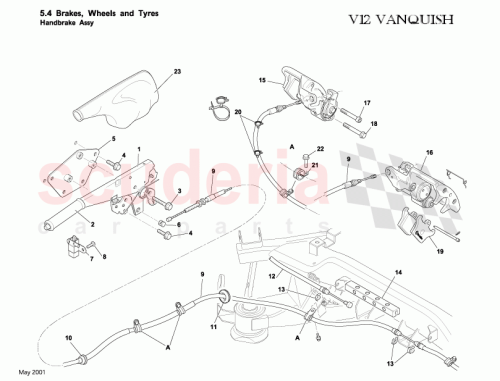 Part Diagram for Aston Martin 700144