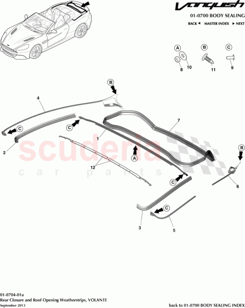 Part Diagram for Aston Martin ED33-53784-AA