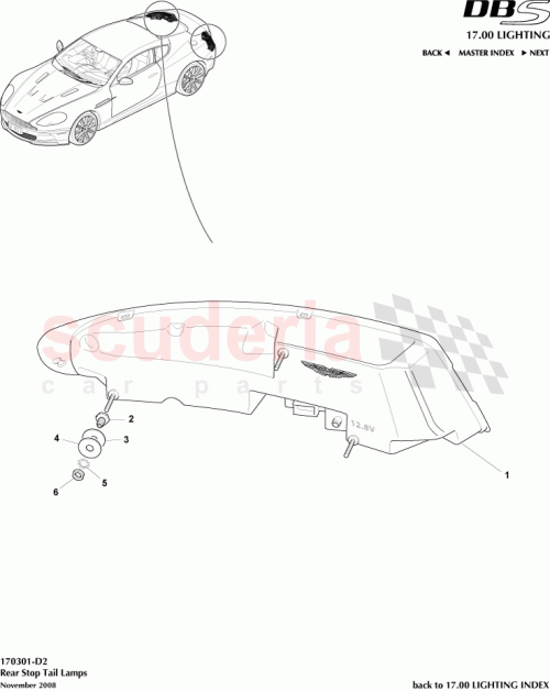 Part Diagram for Aston Martin 701646