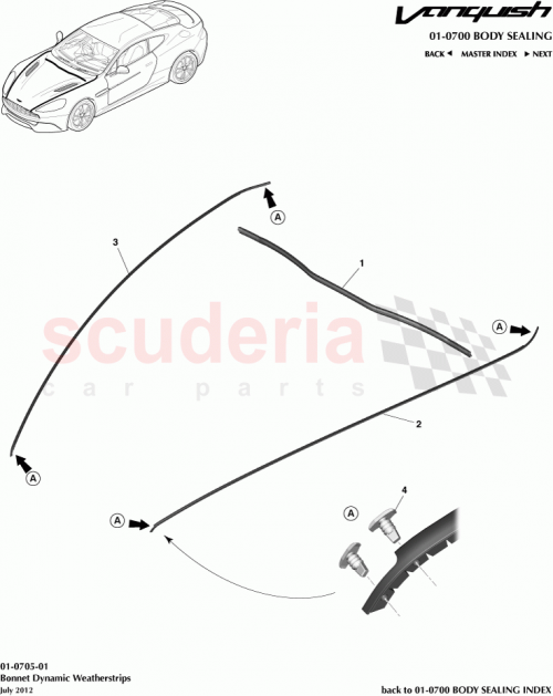 Part Diagram for Aston Martin CD33-16A014-BB