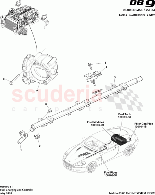 Part Diagram for Aston Martin 91894
