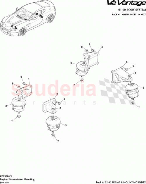 Part Diagram for Aston Martin 6G33-6068-AD