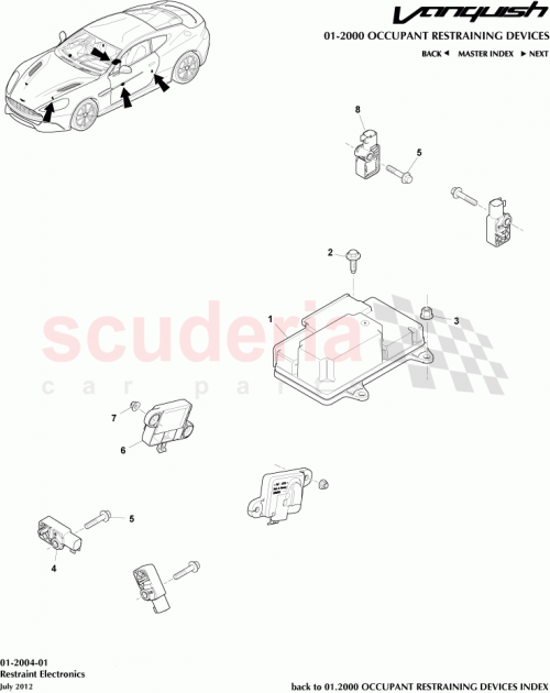 Part Diagram for Aston Martin 66G43-37-10240