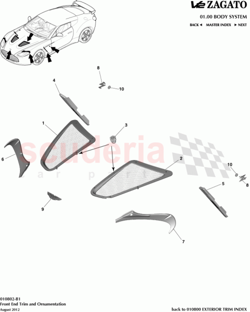 Part Diagram for Aston Martin CY83-280B84-AA