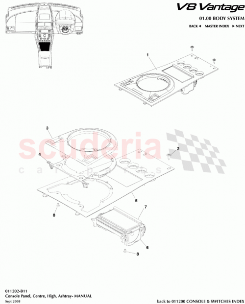 Part Diagram for Aston Martin 6G33-045A66-KB