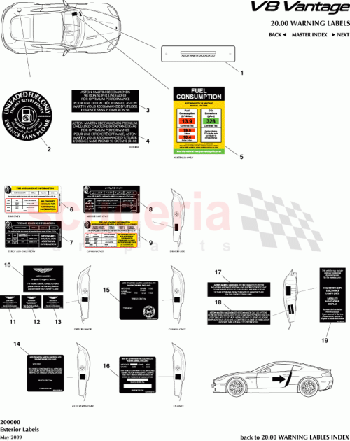 Part Diagram for Aston Martin BG33973407CA