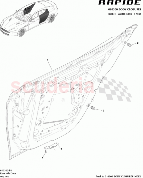Part Diagram for Aston Martin AD43-66-10127