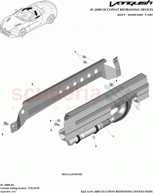Part Diagram for Aston Martin ED33-12A965-AB