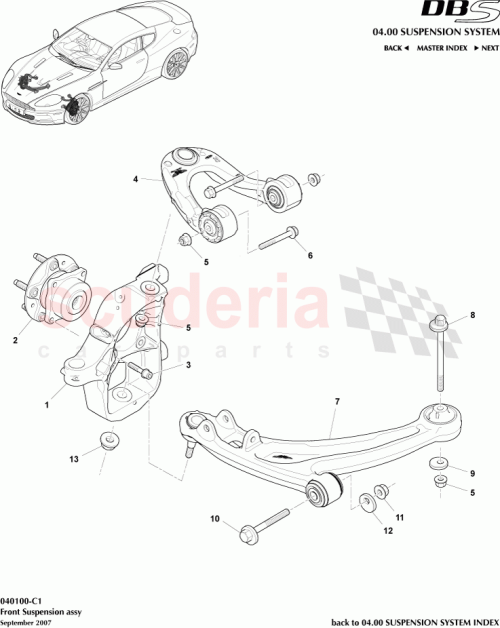 Part Diagram for Aston Martin 8D33-3K185-AC