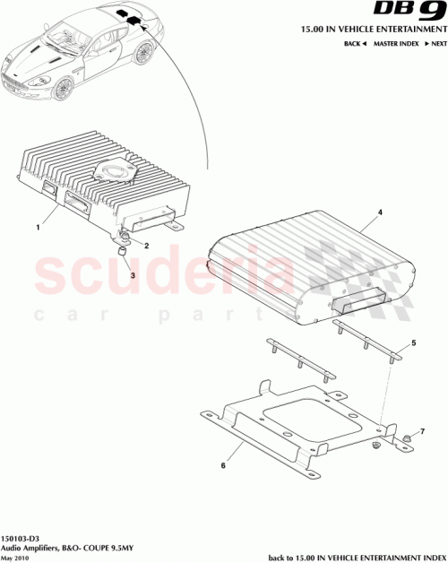 Part Diagram for Aston Martin 9D33-70G091-AC