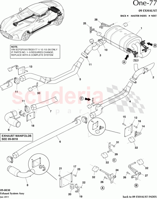 Part Diagram for Aston Martin 12023-03-8772-AD