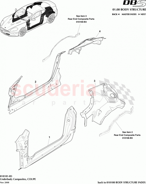 Part Diagram for Aston Martin 8D33-C41033-AD