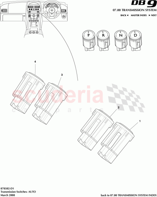 Part Diagram for Aston Martin AD33-7J177-BC