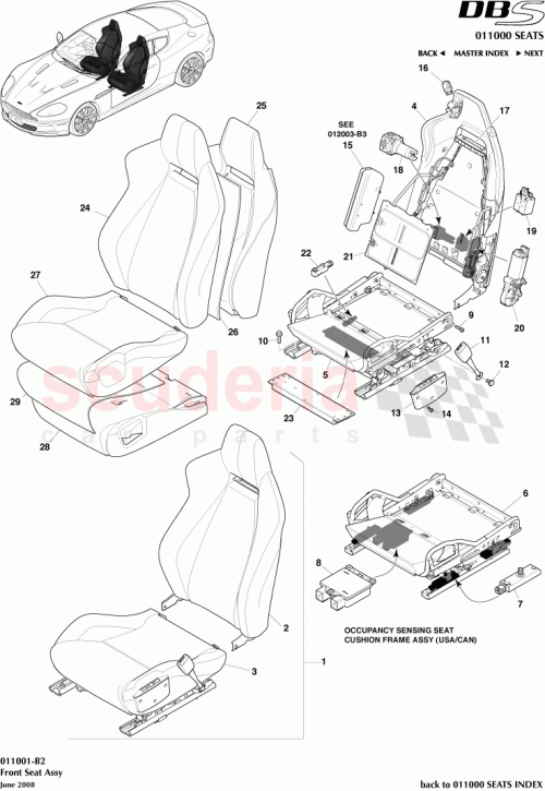 Part Diagram for Aston Martin 7G43-14E693-BA